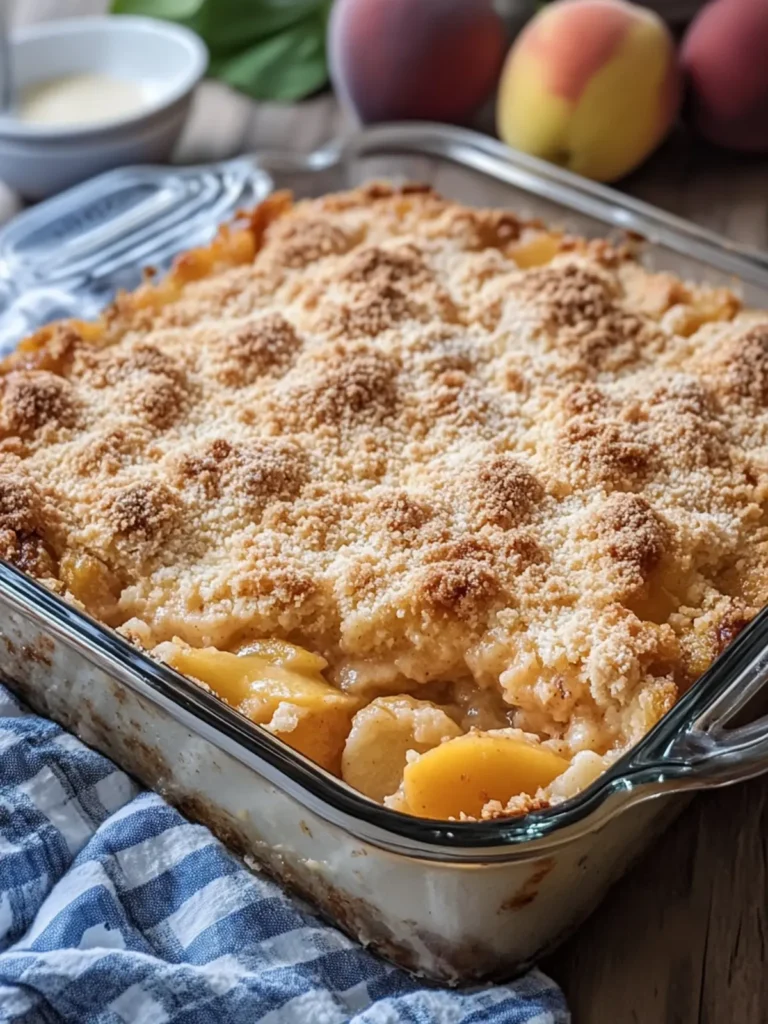 Irresistible Peach Cobbler Dump Cake Casserole Magic 2 Peach Cobbler Dump Cake Casserole