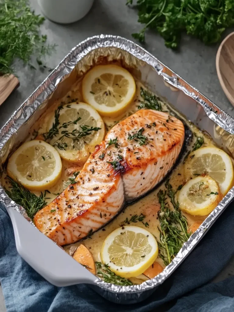 Creamy Garlic Herb Seafood Foil Packs – Easy Salmon Steaks Bliss 3 Creamy Garlic Herb Seafood Foil Packs – Easy Salmon Steaks Delight