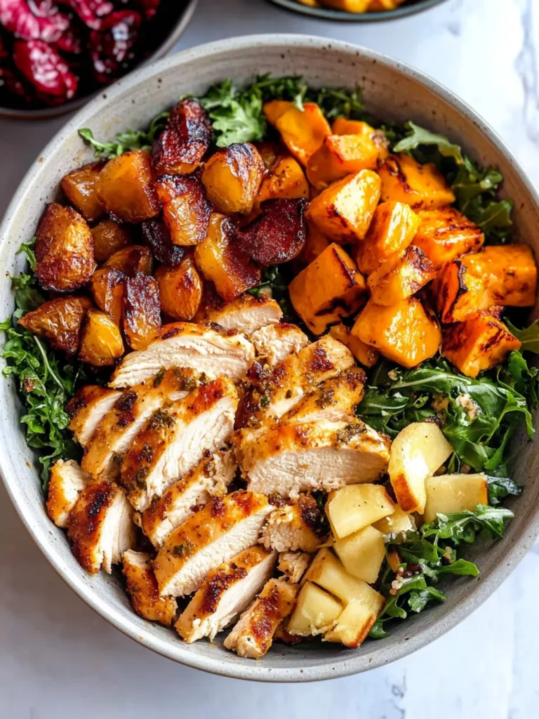 Savory Harvest Chicken Bowls with Maple Dijon Bliss 2 Harvest Chicken Bowls with Maple Dijon Dressing