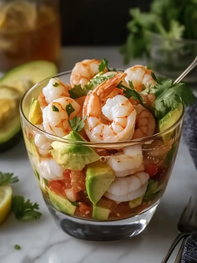 Chilled Mexican Shrimp Seafood Cocktail with Avocado Bliss 3 Chilled Mexican Shrimp Seafood Cocktail with Avocado