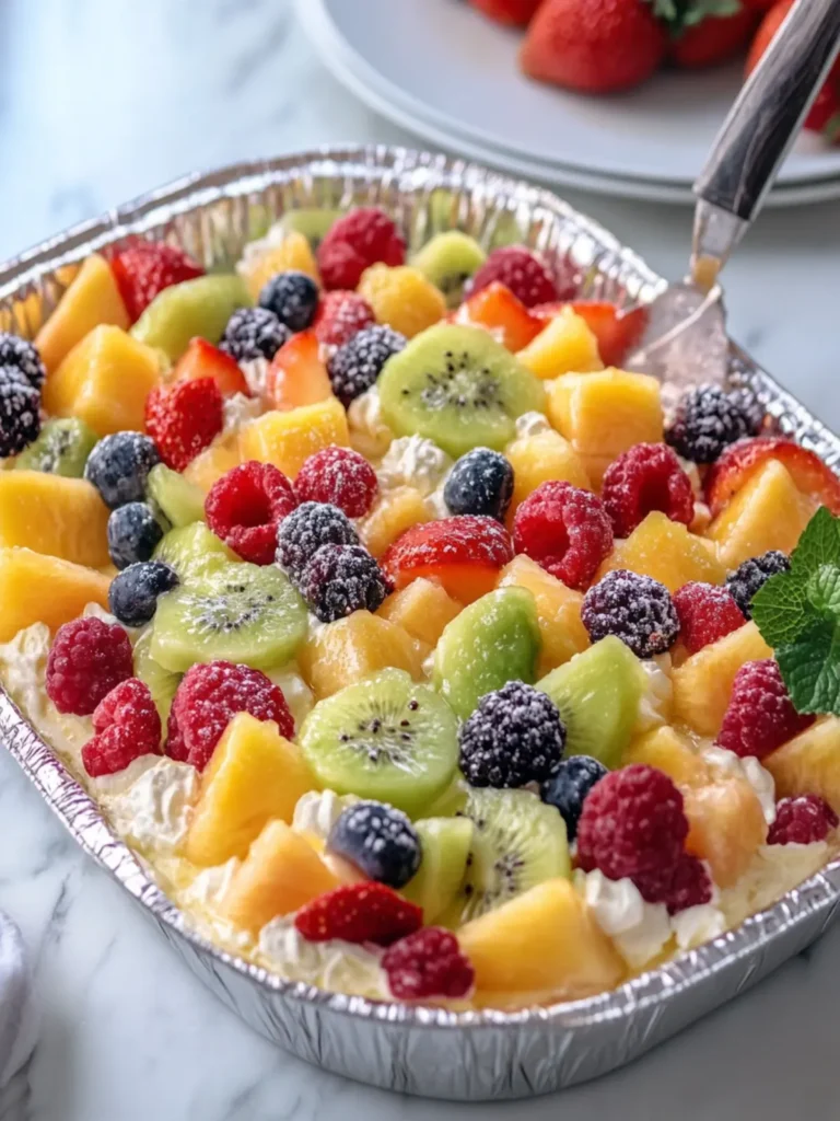 Cheesecake Fruit Salad in Tin Foil Tray: Easy & Delicious Delight 3 Cheesecake Fruit Salad in Tin Foil Tray