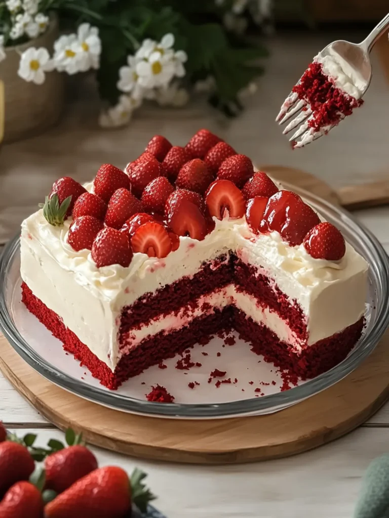 Delicious Strawberry Red Velvet Cake for Sweet Celebrations 4 Strawberry Red Velvet Cake
