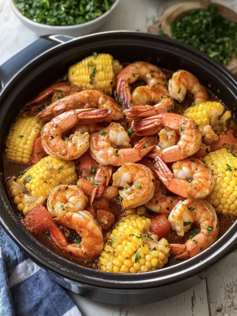 Savory Slow Cooker Cajun Shrimp Boil with Zesty Sausage Delight 3 Slow Cooker Cajun Shrimp Boil