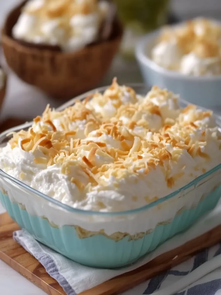 No-Bake Coconut Cream Dream Dessert: Slice into Paradise! 4 No-Bake Coconut Cream Dream Dessert