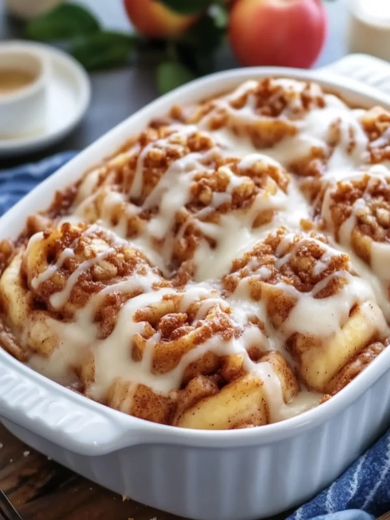 Irresistible Apple Pie Cinnamon Roll Casserole for Cozy Mornings 3 Apple Pie Cinnamon Roll Casserole