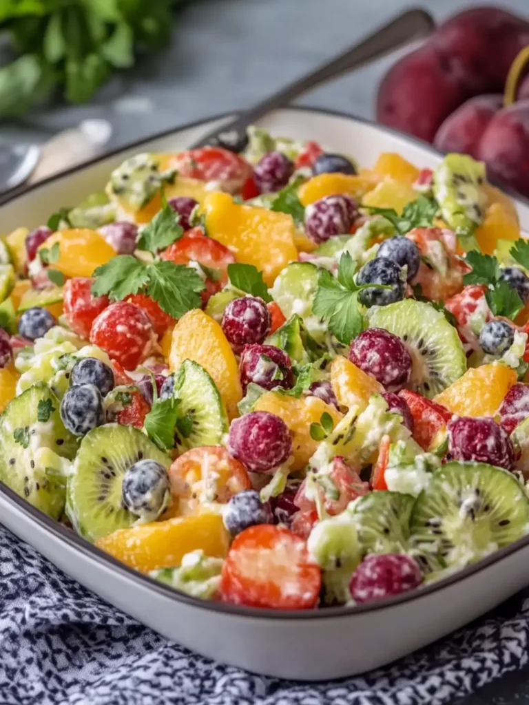 Fruits & Vegetable Salad with Creamy Dreamy Dressing 2 Fruits & Vegetable Salad