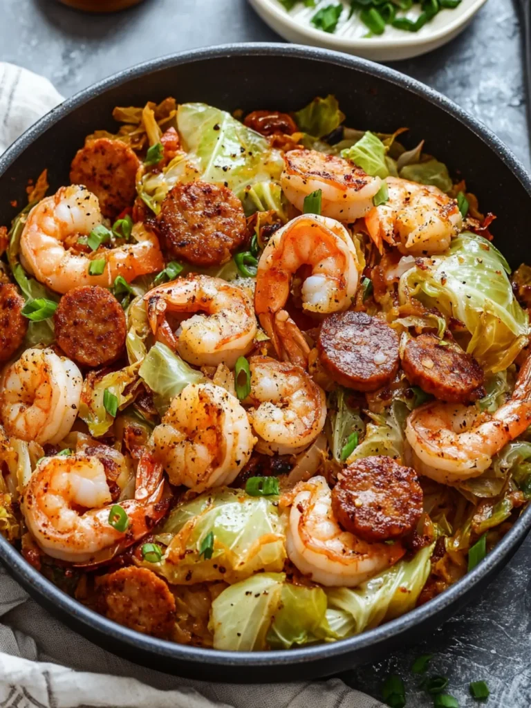 Savor This Easy Fried Cabbage with Shrimp and Sausage Dish 4 Fried Cabbage with Shrimp and Sausage