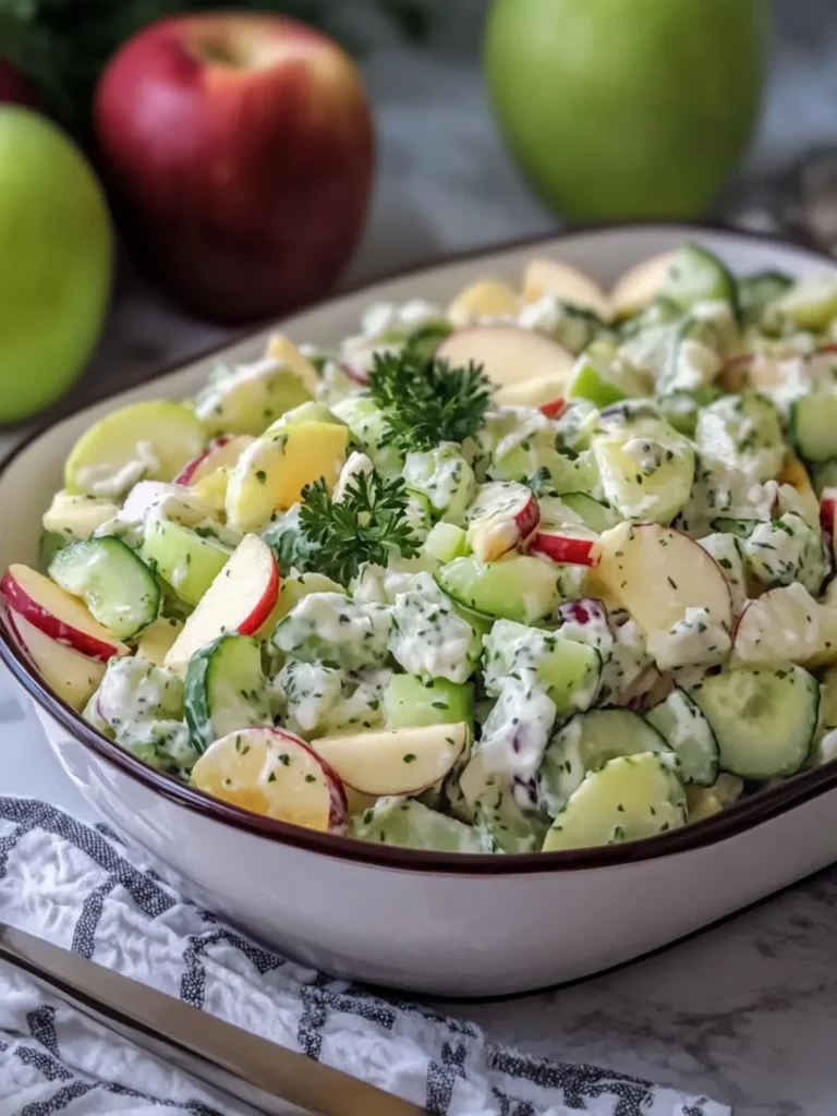 Refreshing Creamy Cucumber Apple Salad for Hot Days 2 Creamy Cucumber Apple Salad