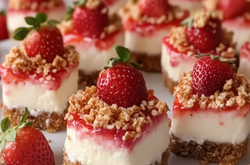 Strawberry Crunch Cheesecake Bites That Melt in Your Mouth