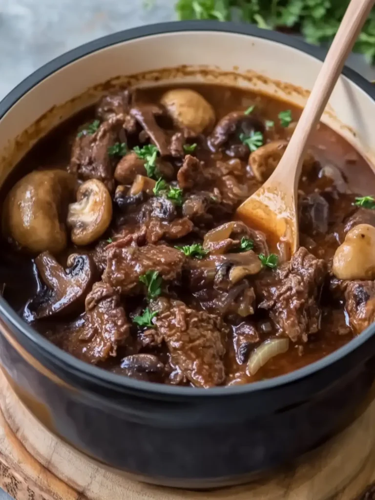 Slow Cooker Red Wine Beef & Mushrooms for Cozy Nights 2 Slow Cooker Red Wine Beef & Mushrooms