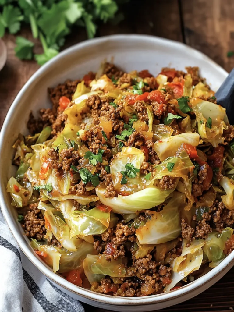 Savory Filthy Cabbage with Cajun Ground Beef Delight 4 Filthy Cabbage with Cajun Ground Beef