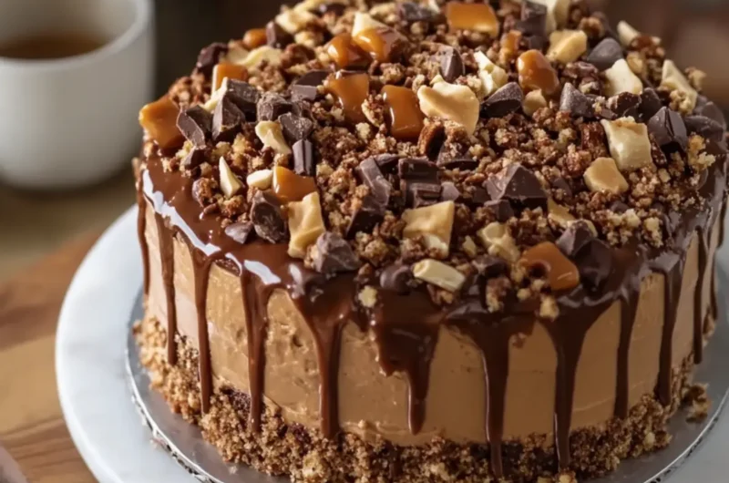 Chocolate Caramel Crunch Cake