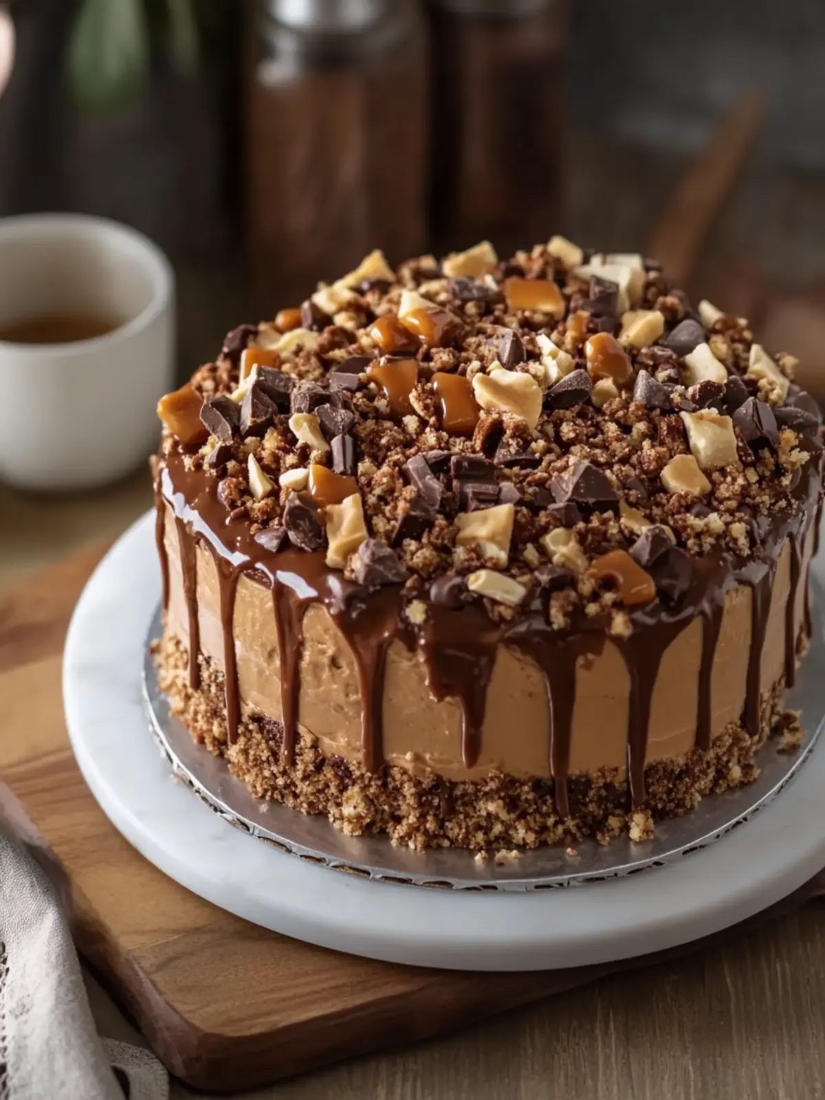 Decadent Chocolate Caramel Crunch Cake to Wow Your Guests 5 Chocolate Caramel Crunch Cake