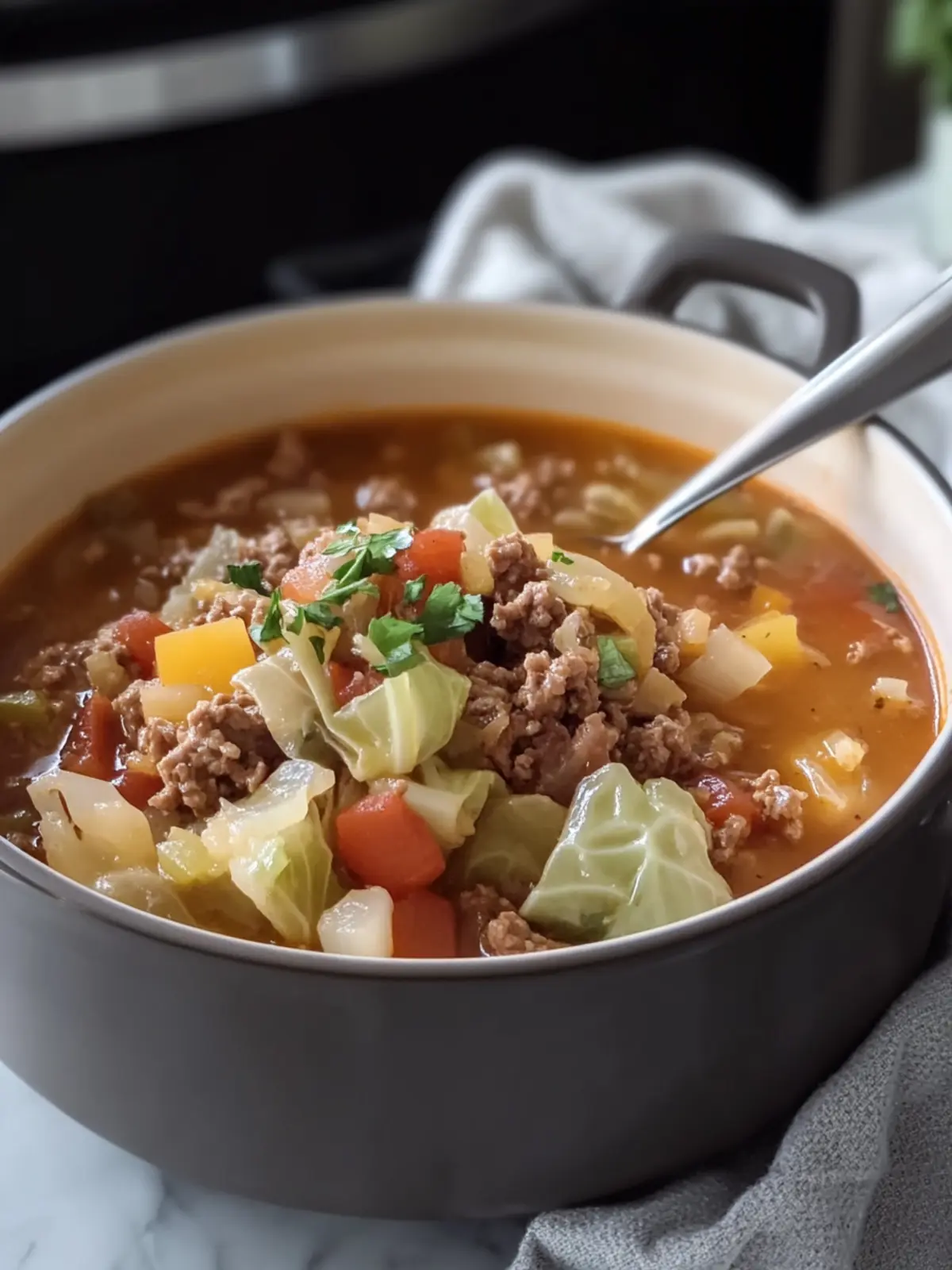 Hearty Slow-Cooker Beef & Cabbage Roll Soup You’ll Love 5 Slow-Cooker Beef & Cabbage Roll Soup