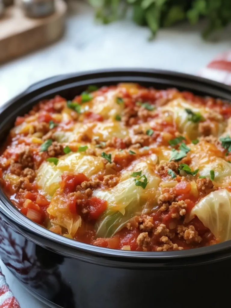 Crockpot Cabbage Roll Casserole with Ground Beef Bliss 2 Crockpot Cabbage Roll Casserole with Ground Beef