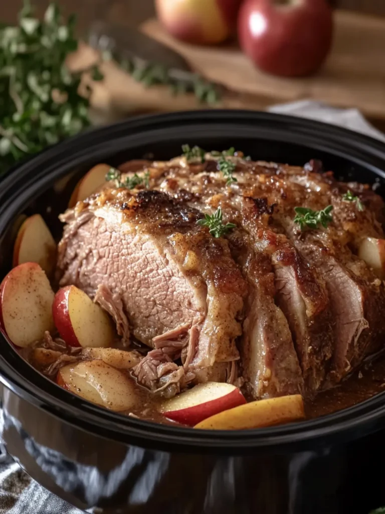 Crockpot Pork Roast with Cinnamon Apples for Cozy Dinners 3 Crockpot Pork Roast with Cinnamon Apples
