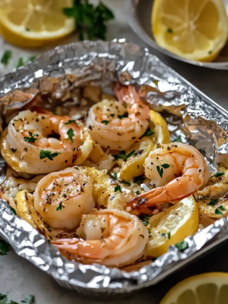 Savor Shrimp Scampi Foil Packets for Effortless Flavor! 2 Shrimp Scampi Foil Packets