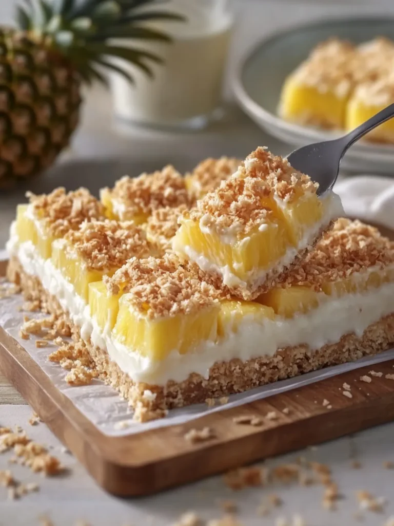 Delicious Pineapple Coconut Crunch Bars for Your Sweet Tooth 4 Pineapple Coconut Crunch Bars