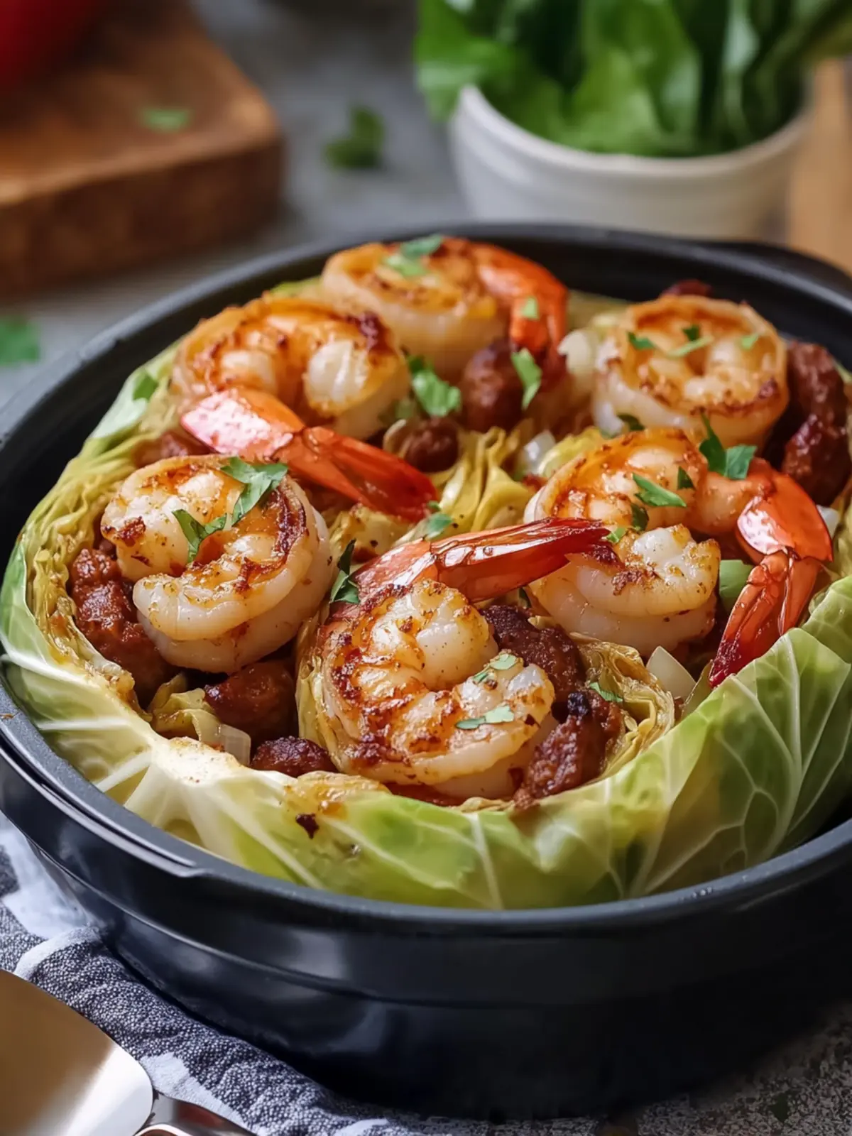 Cajun Shrimp & Sausage Stuffed Cabbage Boats You’ll Love 5 Cajun Shrimp & Sausage Stuffed Cabbage Boats