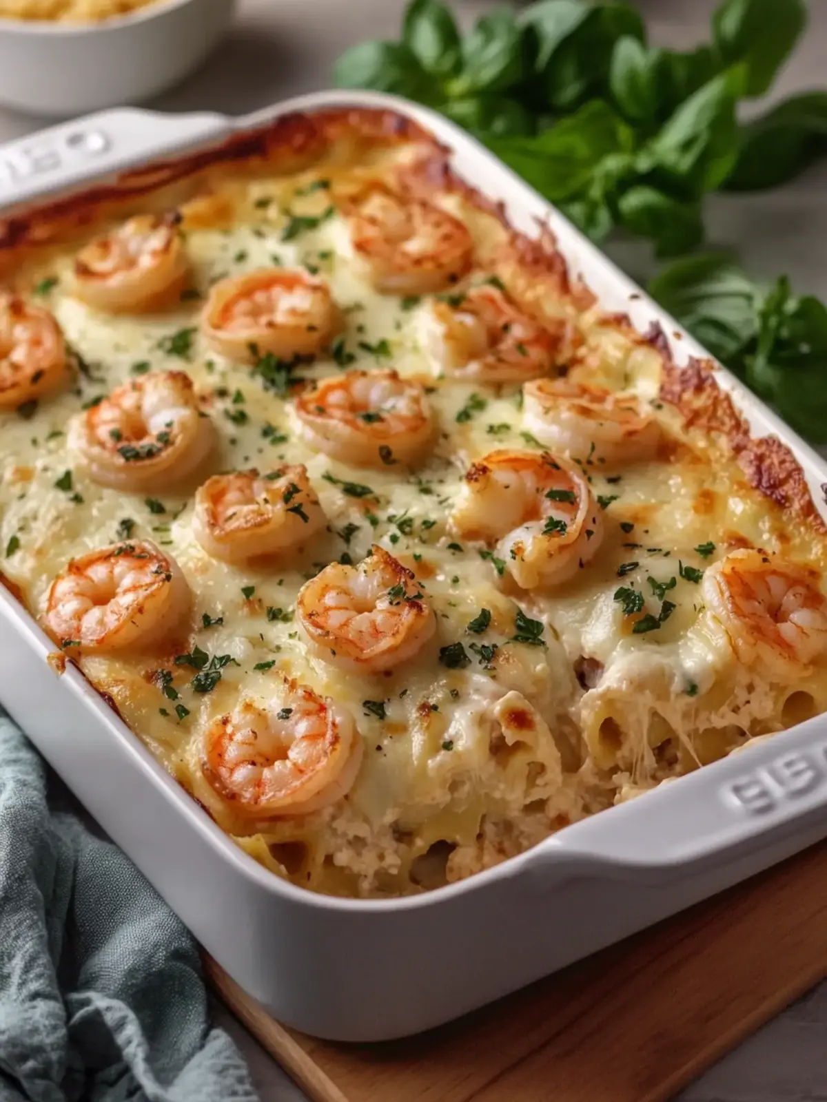 Garlic Butter Shrimp Lasagna