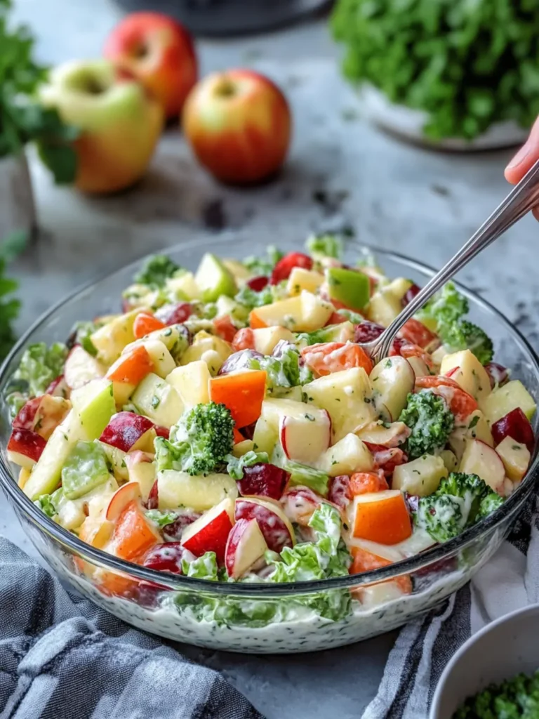 Delicious Creamy Salad with Vegetables and Apple Delight 2 Creamy Salad with Vegetables and Apple