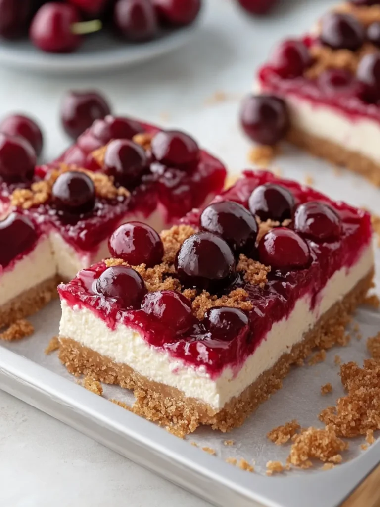 No-Bake Upside-Down Cherry Cheesecake Bars You’ll Love 2 No-Bake Upside-Down Cherry Cheesecake Bars
