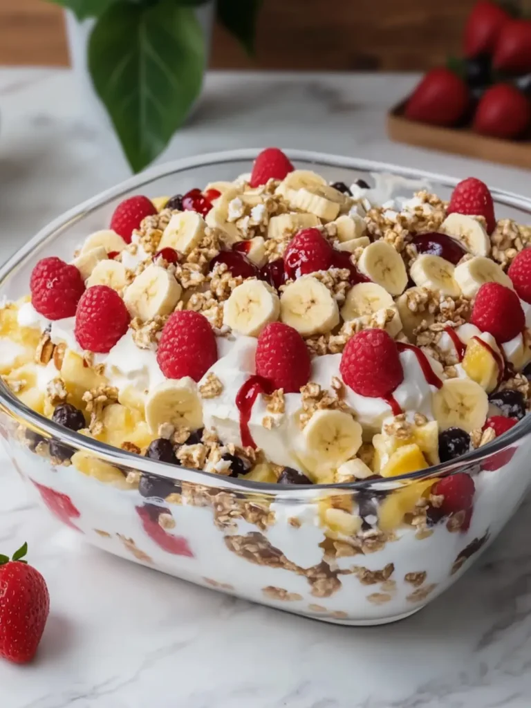 Irresistible Banana Split Dessert Salad for Creamy Bliss 2 Banana Split Dessert Salad
