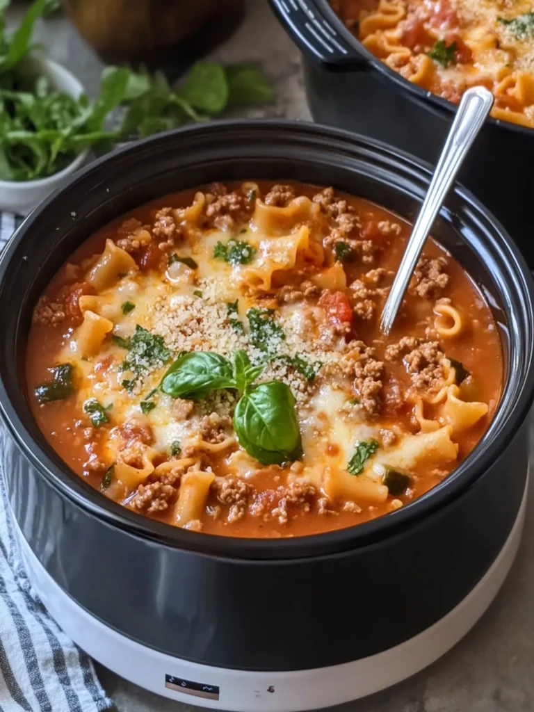 Easy Slow Cooker Lasagna Soup for Ultimate Comfort Food 3 Slow Cooker Lasagna Soup