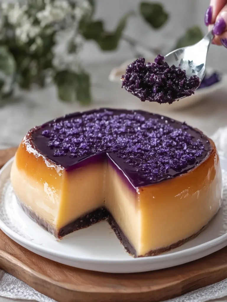 Delicious Ube Biko Flan: A Creamy, Colorful Delight 3 Ube Biko Flan