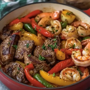 Savor Garlic Butter Steak and Shrimp with Colorful Peppers 6 Savor Garlic Butter Steak and Shrimp with Colorful Peppers