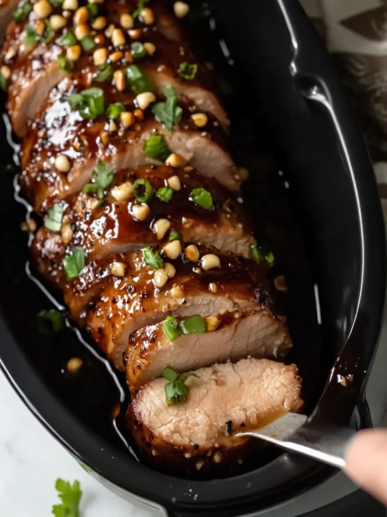 Sticky Honey Garlic Glazed Pork Tenderloin