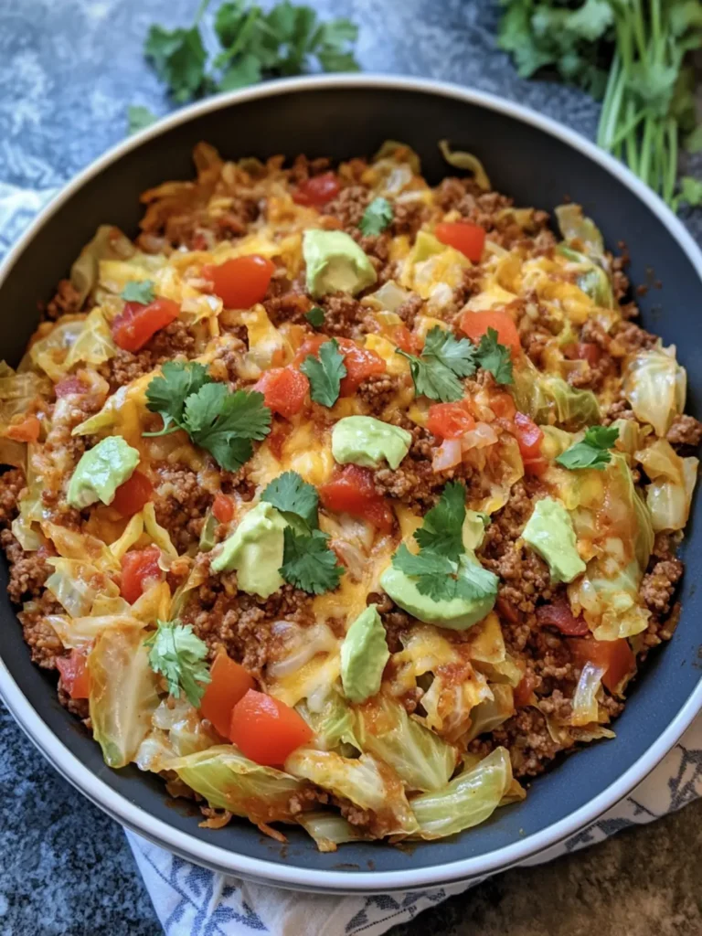 Filthy Enchilada Cabbage with Ground Beef: A Cheesy Delight 2 Filthy Enchilada Cabbage with Ground Beef