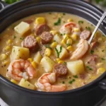 Creamy Cajun Shrimp, Beef Sausage & Potato Corn Chowder Delight 17 Creamy Cajun Shrimp, Beef Sausage & Potato Corn Chowder