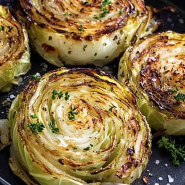 Savory Roasted Cabbage Steaks with Creamy Garlic Dip 6 Savory Roasted Cabbage Steaks with Creamy Garlic Dip