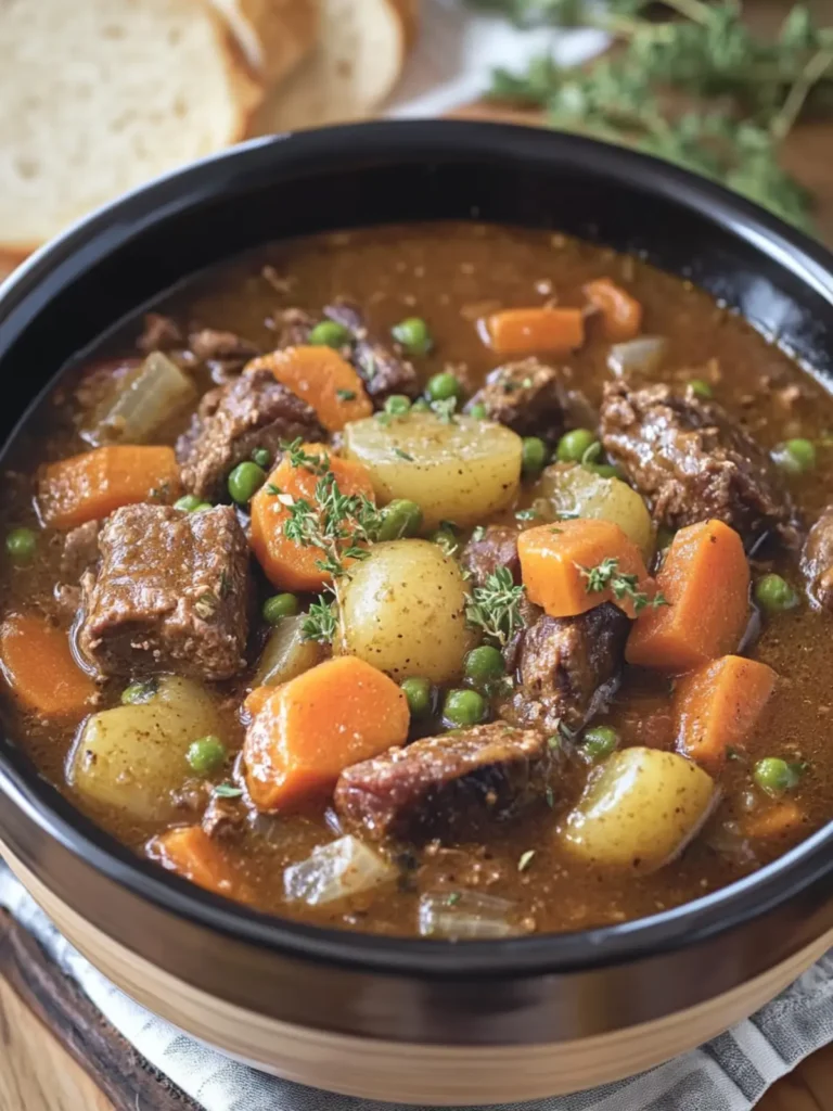 Crock Pot Beef Stew: Dump and Go for a Cozy Dinner Delight 2 Crock Pot Beef Stew: Dump and Go, Thick