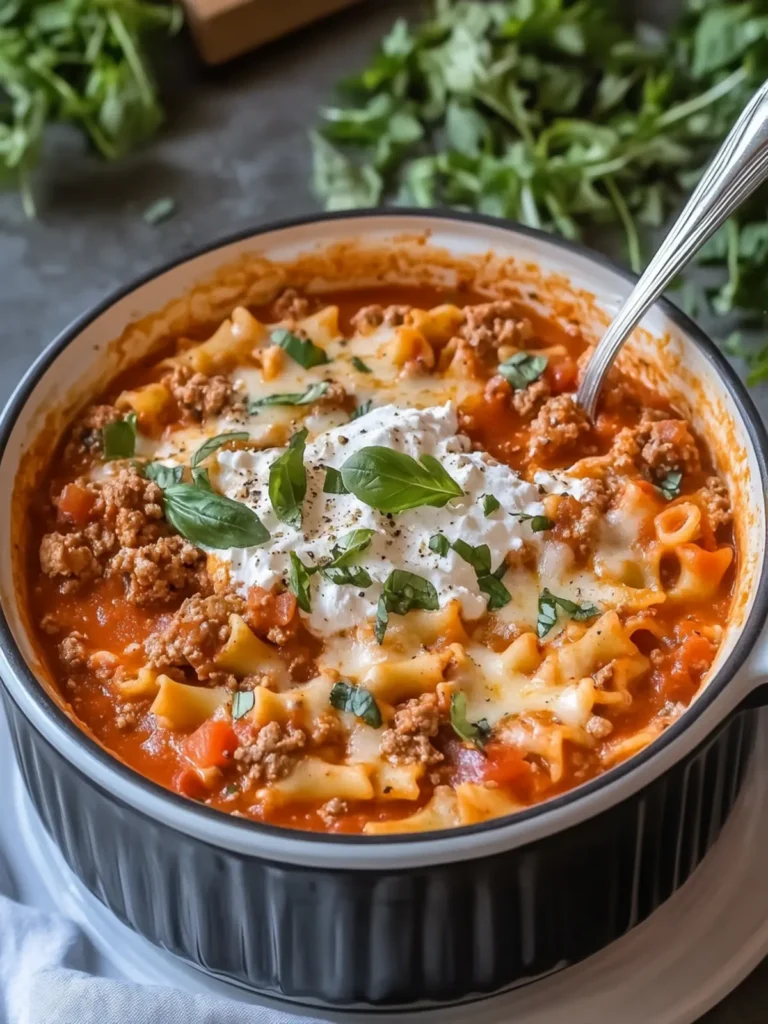 Easy Slow Cooker Lasagna Soup for Ultimate Comfort Food 2 Slow Cooker Lasagna Soup