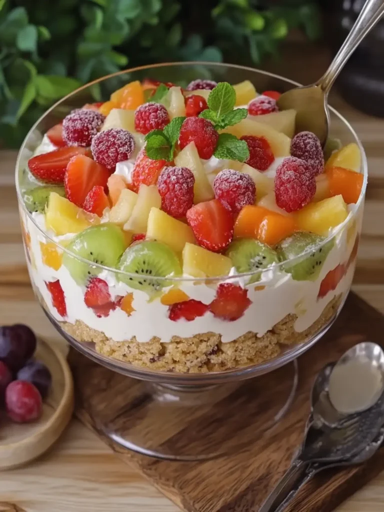 Delightful Gelatin Pudding with Fruits & Cookie Base Bliss 3 Gelatin Pudding with Fruits and Cookie Base