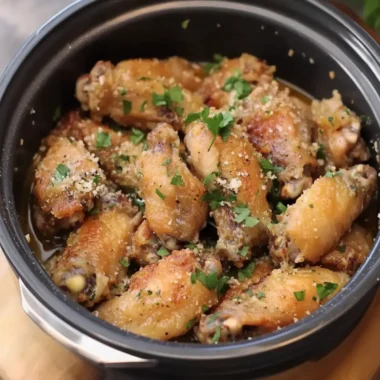 Savory Slow Cooker Garlic Parmesan Chicken Wings to Wow Everyone