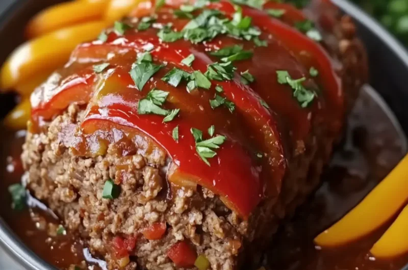Slow Cooker Stuffed Pepper Meatloaf