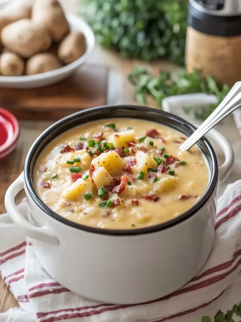 Creamy Slow Cooker Loaded Baked Potato Soup Your Family Will Love 4 Slow Cooker Loaded Baked Potato Soup
