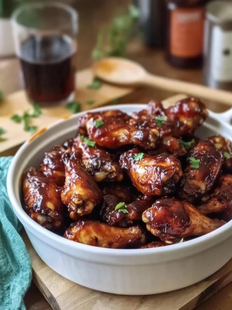 Savory Slow Cooker BBQ Chicken Wings with Cola Magic 2 Slow Cooker BBQ Chicken Wings with Cola