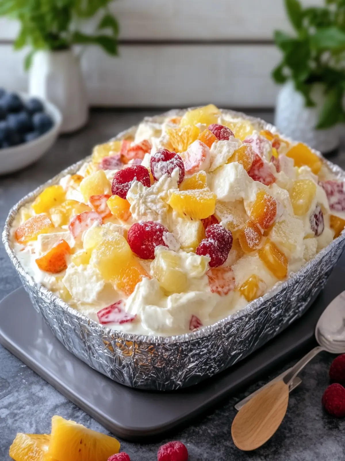 Delightful Creamy Fruity No-Bake Dessert Salad Recipe 5 Creamy Fruity No-Bake Dessert Salad