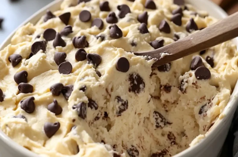 High-Protein Chocolate Chip Cookie Dough Fluff Casserole
