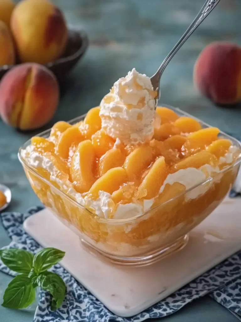Delight Your Taste Buds with Creamy Peach Gelatina Treat 3 Creamy Peach Gelatina