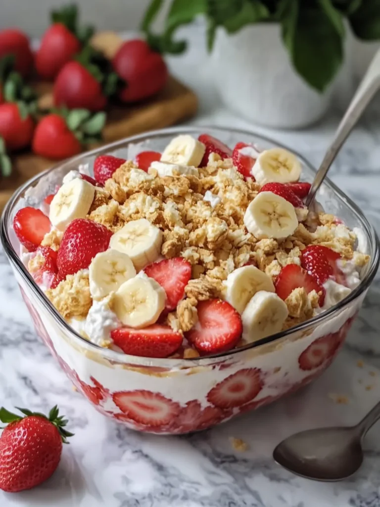 Strawberry Banana Cheesecake Salad