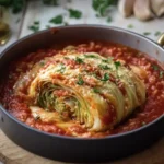 Stuffed Spiral Cabbage with Zesty Tomato Sauce Magic 21 Stuffed Spiral Cabbage Tomatoe Sauce