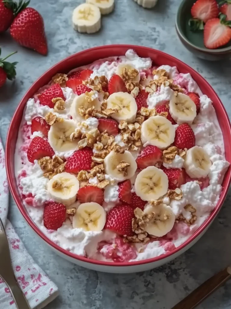 Delicious Strawberry Banana Fluff Salad Your New Favorite Treat 2 Strawberry Banana Fluff Salad