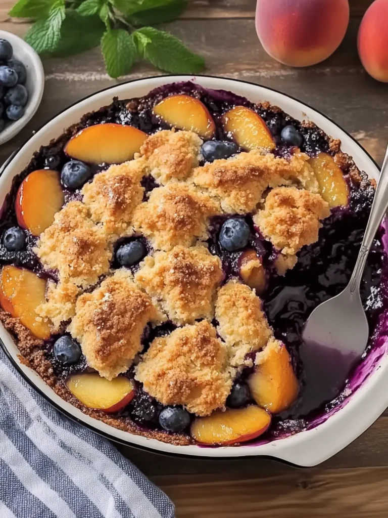 Heavenly Peach and Blueberry Cobbler You’ll Crave All Summer 3 Peach and Blueberry Cobbler