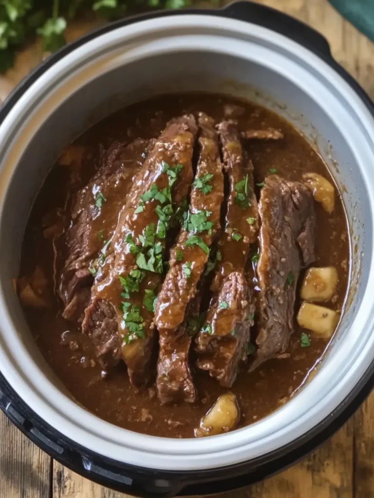 Savory Slow Cooker Garlic Glazed Beef for Homestyle Comfort 2 Slow Cooker Garlic Glazed Beef — Homestyle Meals