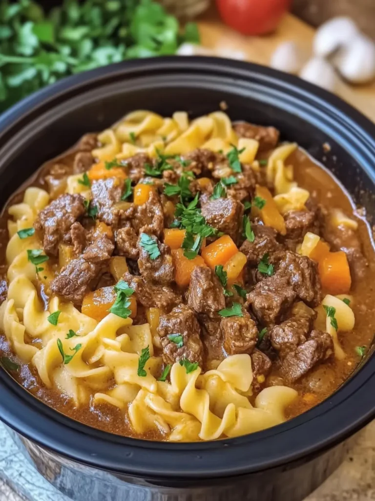 Crockpot Beef Tips & Noodles for Cozy Comfort Food Nights 4 Crockpot Beef Tips & Noodles